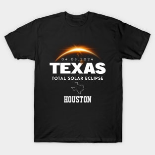 Total Solar Eclipse 2024 Houston Texas T-Shirt